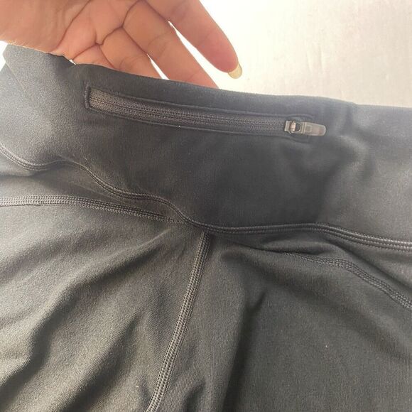 Nike Dri-fit Black Running leggings mesh panels size S Ankle  Drawstring Used - Picture 3 of 11